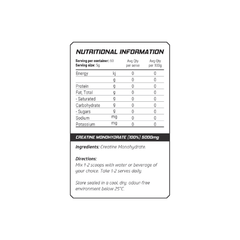 CREATINE MONOHYDRATE BY ALTERED NUTRITION 350g