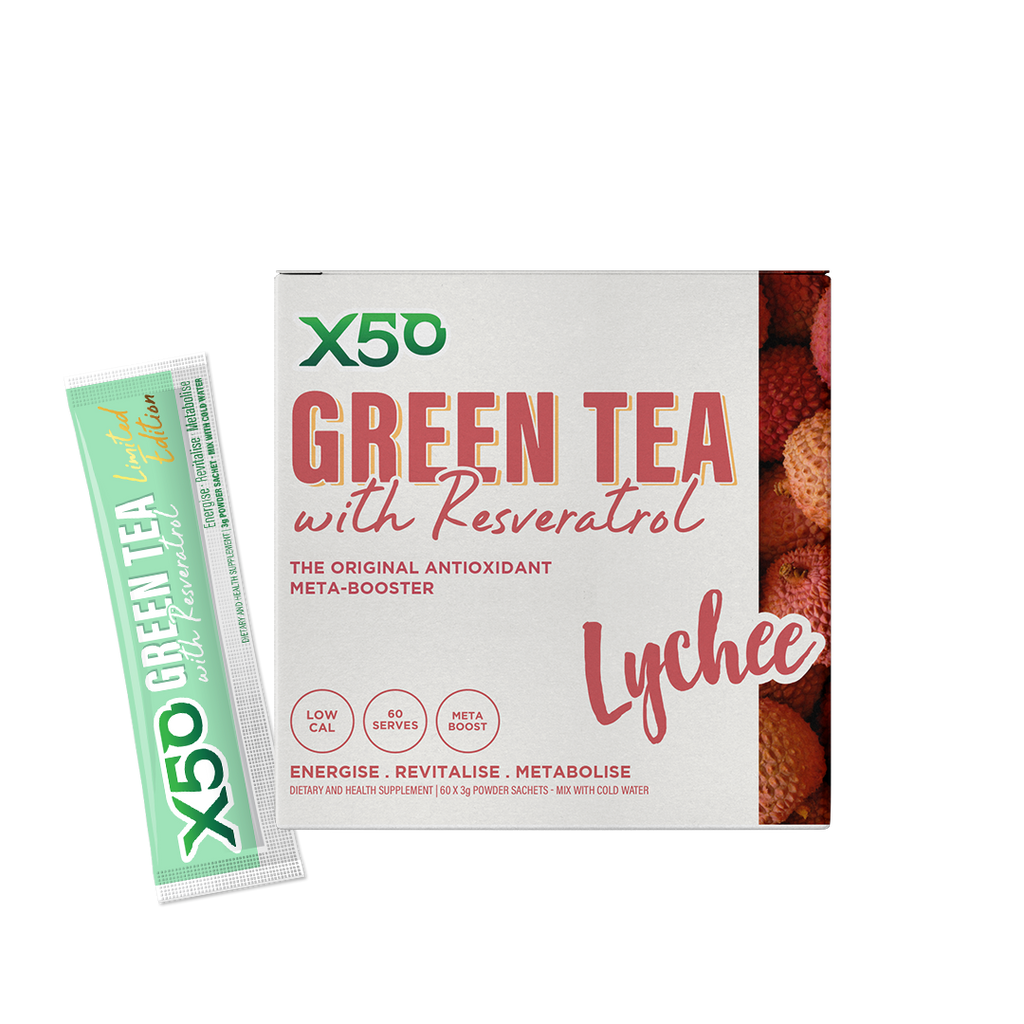 X50 Green Tea + Resveratrol 60 Servings Stacked Supps