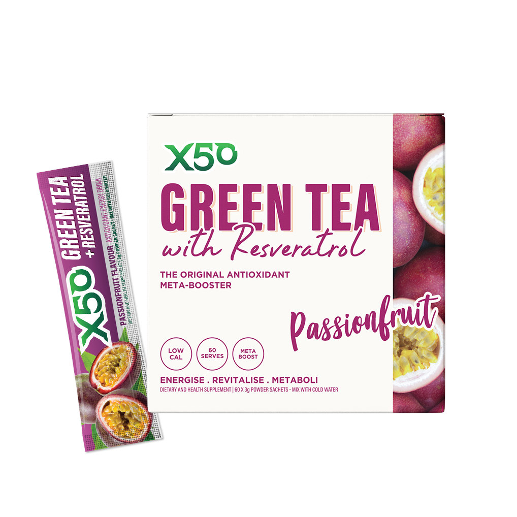 X50 Green Tea + Resveratrol 60 Servings Stacked Supps