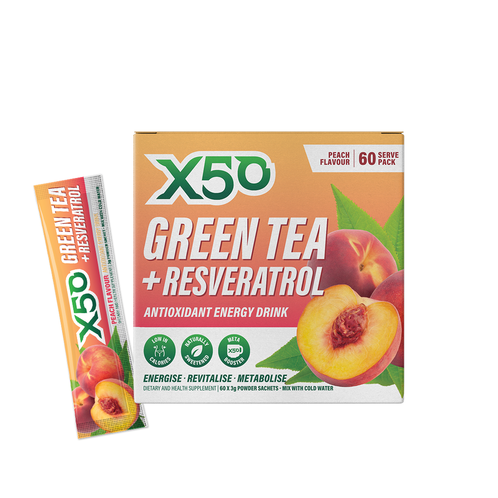 X50 Green Tea + Resveratrol 60 Servings Stacked Supps
