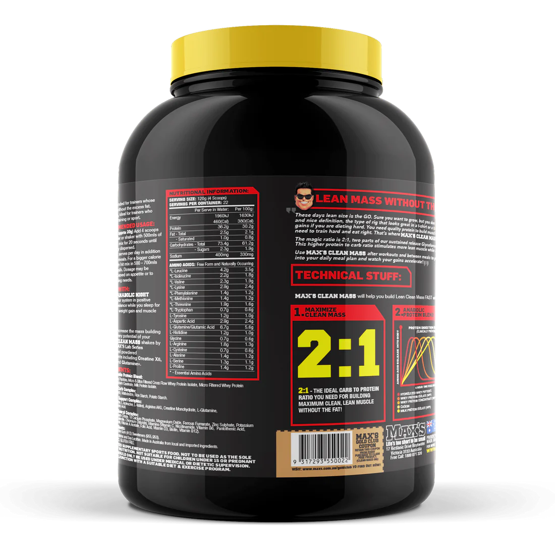 MAX'S Clean Mass – Stacked Supps