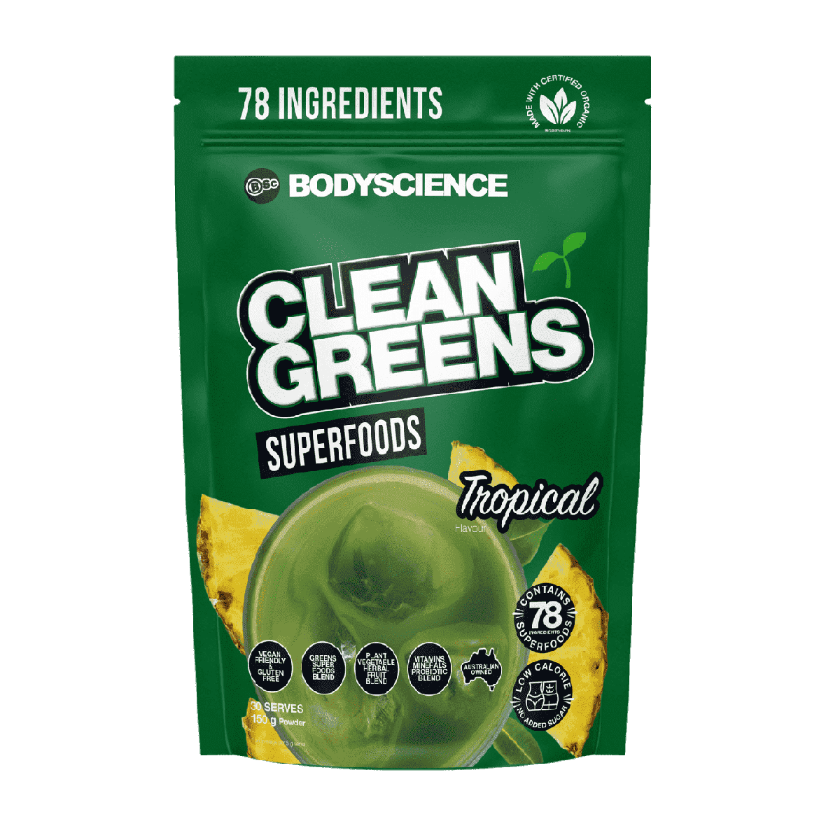 BSC Clean Greens - Stacked Supps