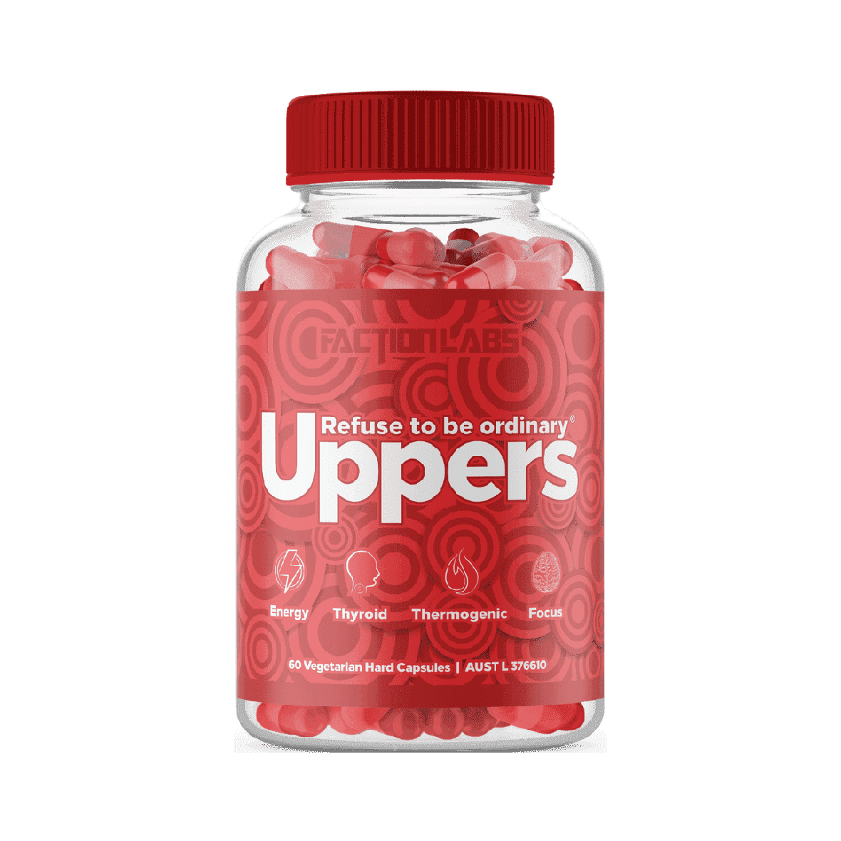 Uppers by Faction Labs - 60 Capsules - Stacked Supps